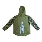 DryFit Lightweight Hoodie - Tiger Stripe - Olive -  - Paintball - XFactorPaintball.com