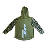 DryFit Lightweight Hoodie - Tiger Stripe - Olive