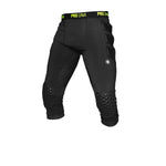 Infamous Paintball Slider Shorts with Knee Coverage in Black with Yellow Logos