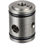 Metal mechanical component on a white background