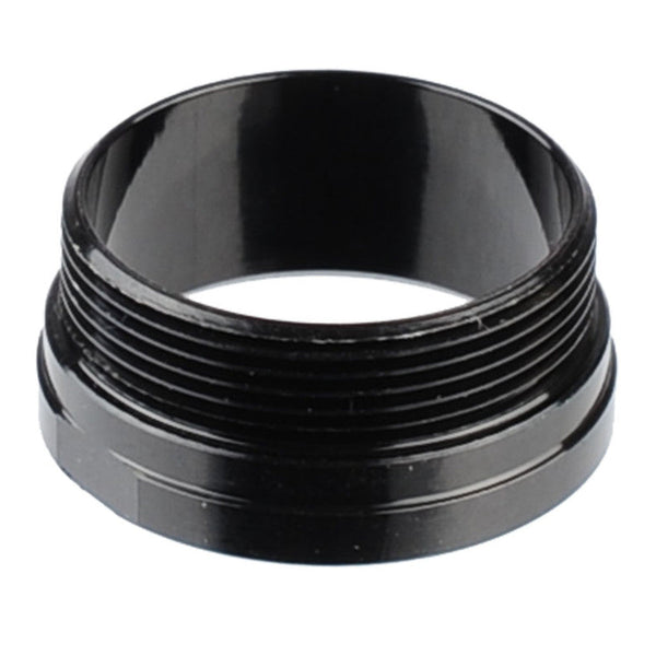 Black cylindrical Feedneck mount on a white background
