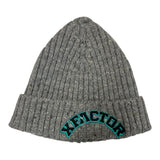 San Antonio X Factor Speckled Grey Arc Ribbed Knit Cuffed Beanie
