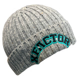 San Antonio X Factor Speckled Grey Arc Ribbed Knit Cuffed Beanie