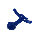 Blue plastic tool on a white background