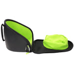 Open photo of Exalt V3 Universal Goggle Case with Black Carbon Exterior and Lime High-pile microfiber interior.