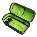 Exalt Paintball Loader Case with Black Carbon Exterior and Lime ultra soft high-pile microfiber lining open to show the interior of the Case.