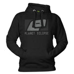 Planet Eclipse Stamp printed Hoody in Black and Grey Front