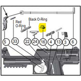 Tippmann TiPx Parts Diagram with Breech Window Hightlighted