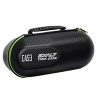 Exterior Shot of Exalt Tank case with Black Carbon Exterior and Lime high-pile microfiber lining.