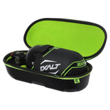 Interior Shot of Exalt Tank Case with Black Carbon Exterior, and Lime ultra-soft high-pile microfiber lining. Tank not included.